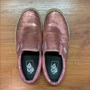 24.5cm / US6.5 pink sparkly Vans